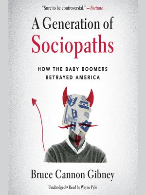 cover image of A Generation of Sociopaths